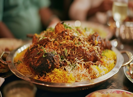 Lamb / Veal Biriyani $11.99, Halwa Puri $6.99